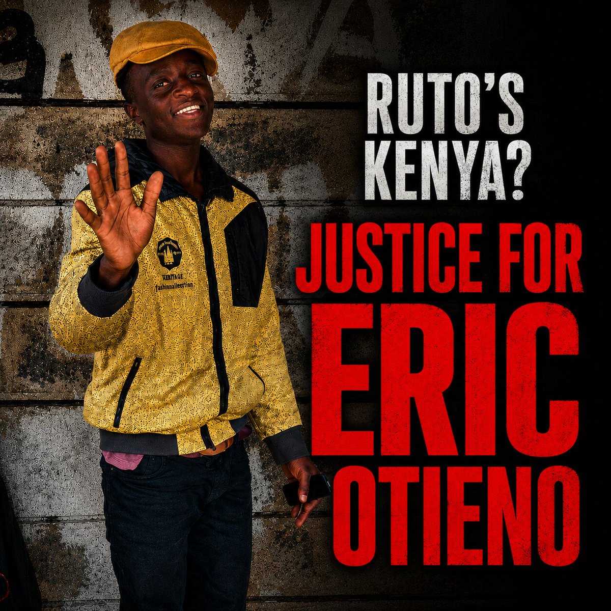 sholard_mancity's tweet photo. 20-year-old Eric Otieno was arrested on a fabricated charge.🚨

"Preparing to commit a felony."

By Sunday night, his family picked up a dying boy.

His last words: “Wamenipiga tumbo. Wamenigongagonga kwa cell.”

Dead on arrival.

Dead in Muthaiga Police Station.

Dead just like Albert Ojwang'.

This is not an isolated incident.

This is not a "bad apple."

This is the state system.

CS Murkomen, where is the CCTV footage you promised Kenya's police cells would have?

Where is the transparency?

Where is the accountability?

How many more sons must be beaten to death in custody before officers face real consequences?

Justice for Eric Otieno.

Justice for Albert Ojwang'.

Justice for every victim of state violence.

This govt must go.
