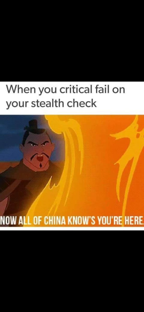 TheJ011yR0ger's tweet photo. #Mulan #DnD #RPG #SneakyFail D'oh!!! https://t.co/6RhXitMpUv