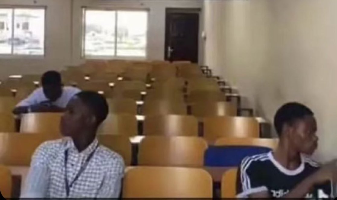 FutaBro's tweet photo. Me and my Friend pretending like we don't know each other so the invigilator won't change our seat https://t.co/mwnCT21aMw