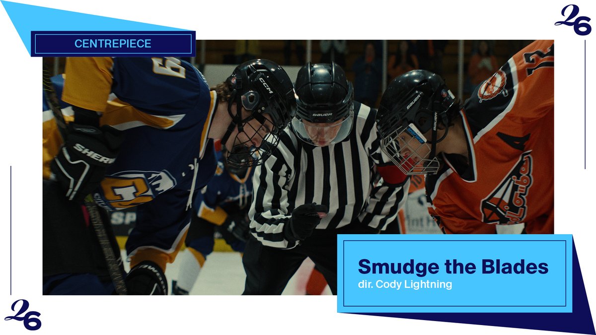 TIFF_NET's tweet photo. #TIFF26 World Premiere:

🏒 SMUDGE THE BLADES
dir. Cody Lightning https://t.co/q7Ilo8WEaV