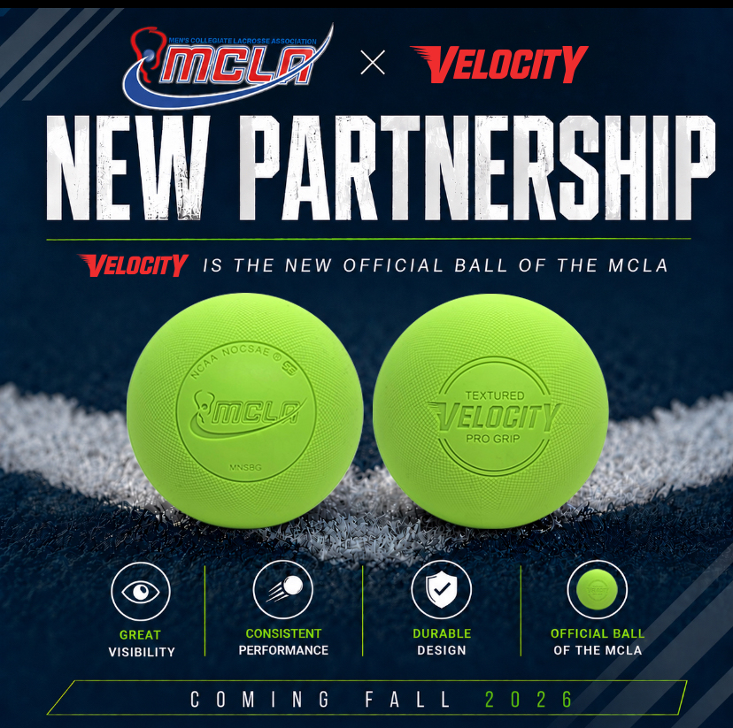 MCLA's tweet photo. The MCLA is pleased to announce a new partnership with Velocity Sporting Goods as the new official ball of the MCLA! The balls are custom made with the MCLA logo included and will be optic yellow.  Teams should contact their conference directors for ordering instructions. https://t.co/PhFSwwatbR