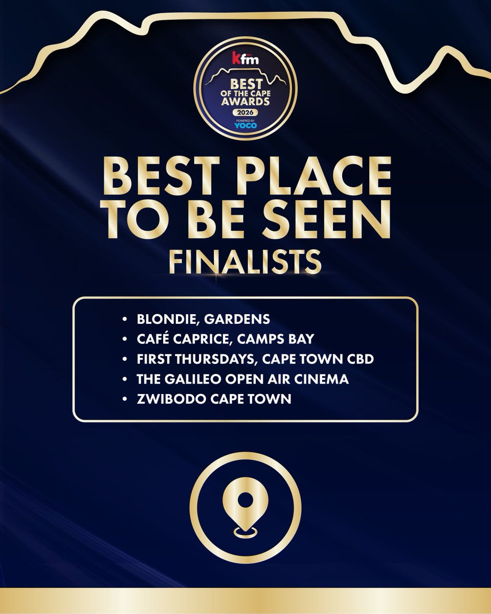 KFMza's tweet photo. 🎉 Meet your #KfmBestoftheCape finalists 🏆 nominated by YOU and announced on #TheFlashDrive 🎙️Voting opens tomorrow at 6 am 🗳️

#PoweredByYoco  @Yoco_ZA https://t.co/rybvZA8Bjn