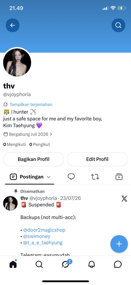dipanggilwin's tweet photo. Suspended again… tired 🥀
🤖❌ Not a bot / multi
🎰✨ Just here for a big win
📍 Backup: @missfulus @swimoney https://t.co/khanpRyQbo