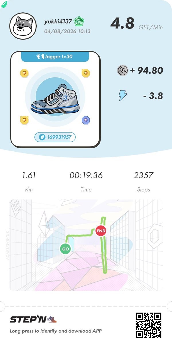 yukki4137's tweet photo. 8月4日のSTEPN
#STEPN
#STEPNEnergy
#ProofOfSTEPN
#STEPNGames
activation code
お裾分け
29849392
#アクティベーションコード https://t.co/W7lC6h1GRs