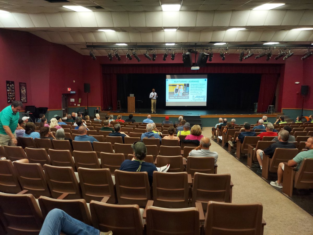 RockwoodSupt's tweet photo. Excited to welcome back our Transportation Team today! Last year, these folks safely transported our students more than 1.4 million miles!We are grateful for their dedication and heart for kids as we all prepare for the new school year! #BuilingonthePromise #WelcomeBack2026 https://t.co/PZ2aFg3kv1