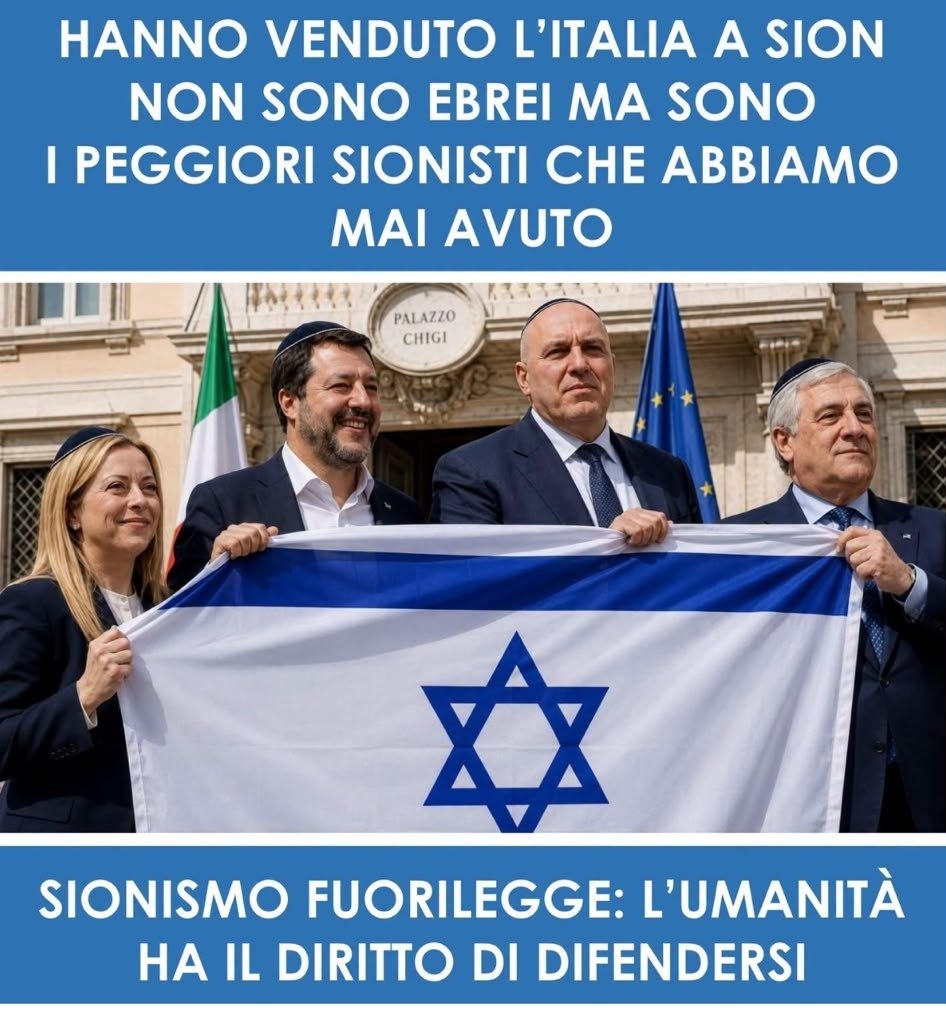 lgrassetti85's tweet photo. @Antonio_Tajani Che DIO vi Fulmini vollaborazionisti Genocidi crepate insieme alle vostre fottute famiglie vermi schifosi https://t.co/AfDk3QvkYP