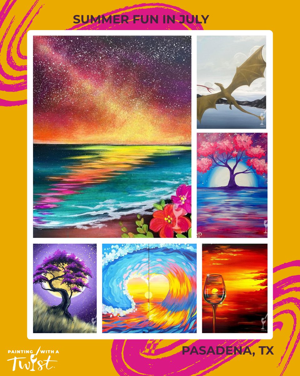 FitNiess's tweet photo. Summer’s not over yet! ☀️ Join us at Painting with a Twist Pasadena before school starts. Beat the heat and create something fun! 🎨 #PaintAndRelax https://t.co/MojW7L1gtz