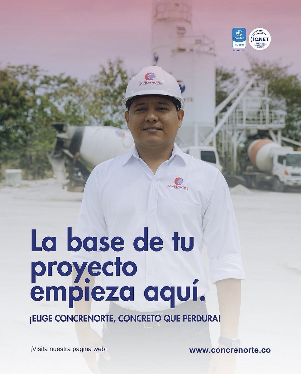 Concrenortesas's tweet photo. 🧵 En Concrenorte ofrecemos soluciones integrales para la construcción, con productos y servicios que cumplen altos estándares de calidad para garantizar seguridad, eficiencia y confianza en cada obra. https://t.co/DRDbQ8iINq