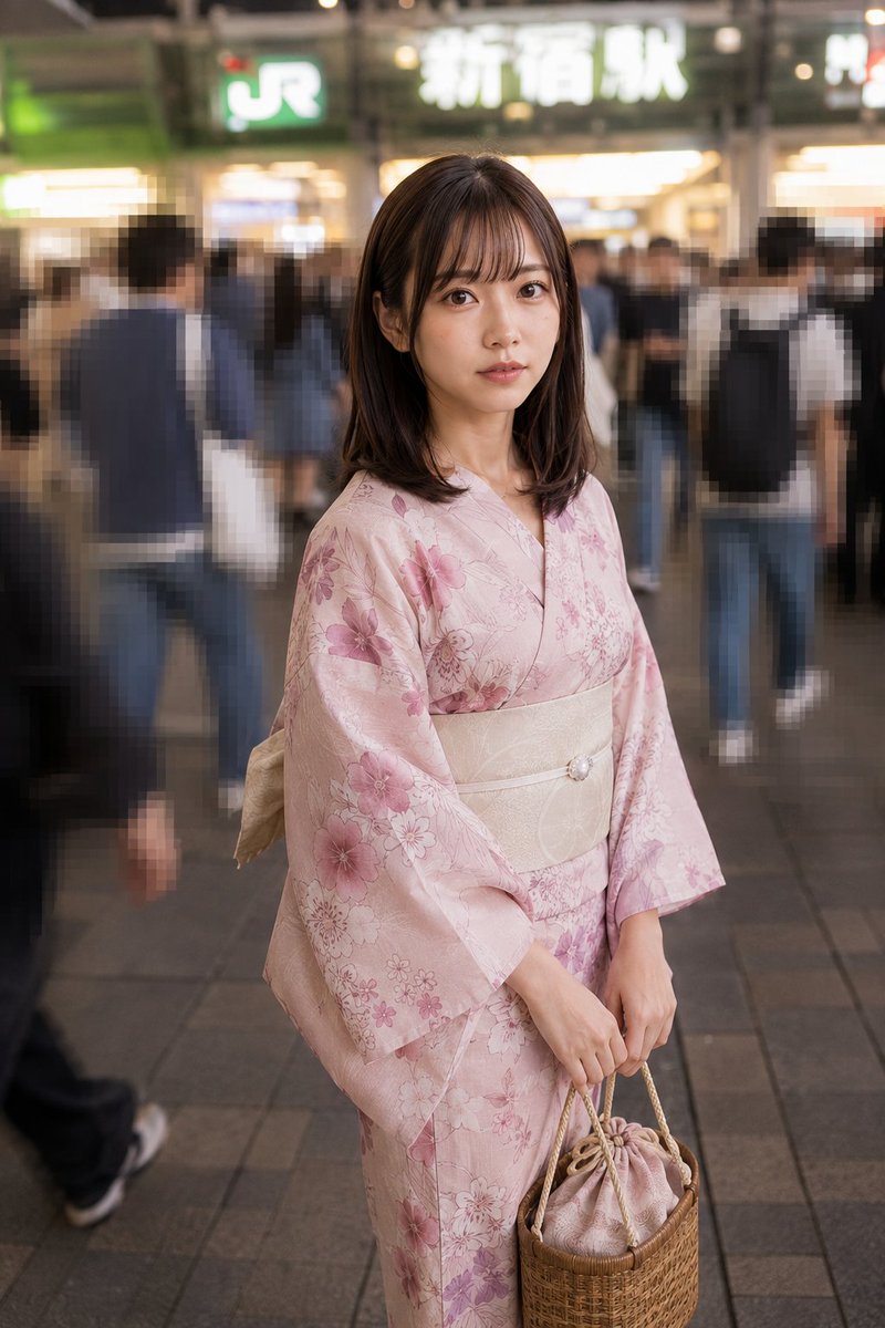 pessmarket's tweet photo. ピンク　と　ネイビー　どっちの浴衣がいいかな？
コメントで教えて🎆

#浴衣 #祭り #AI #AI美女 https://t.co/D5UUDLJmW4