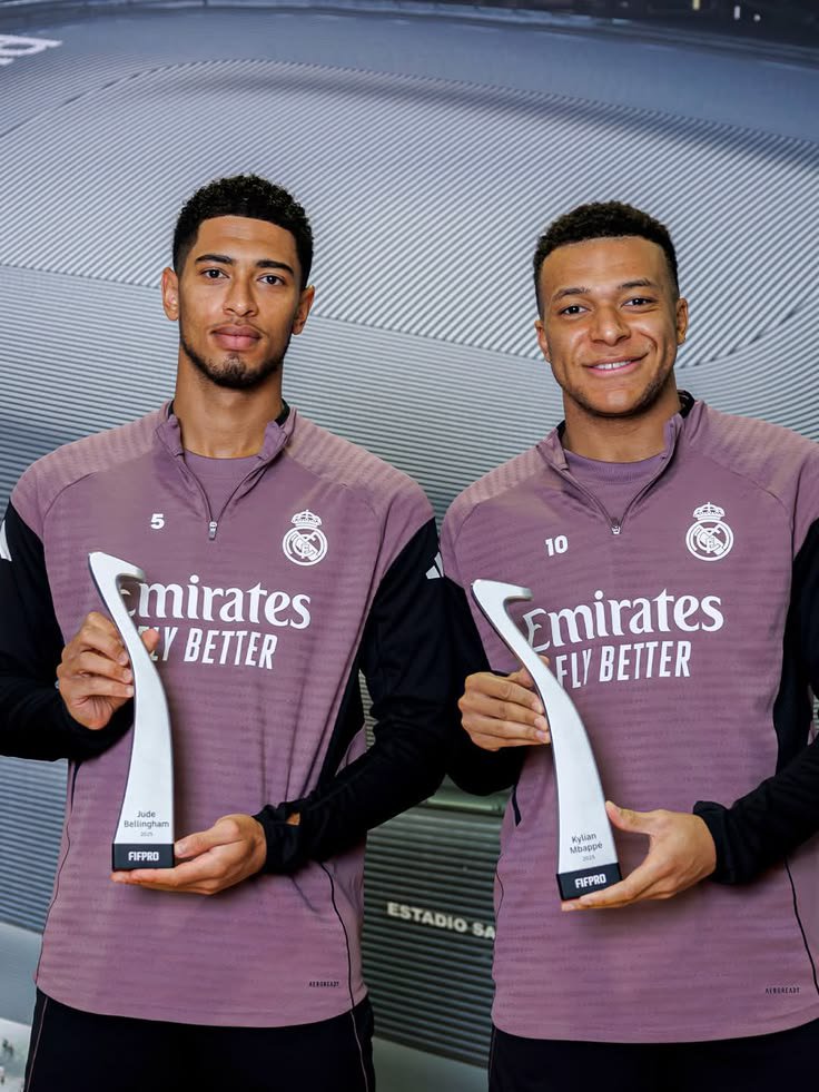 addictionjude's tweet photo. jude bellingham and kylian mbappé are set to return to real madrid training next week... we're about to get so many stunning pics of jude and kylian, my favourite duo is back 😭🔥 https://t.co/sl41kE7E1L