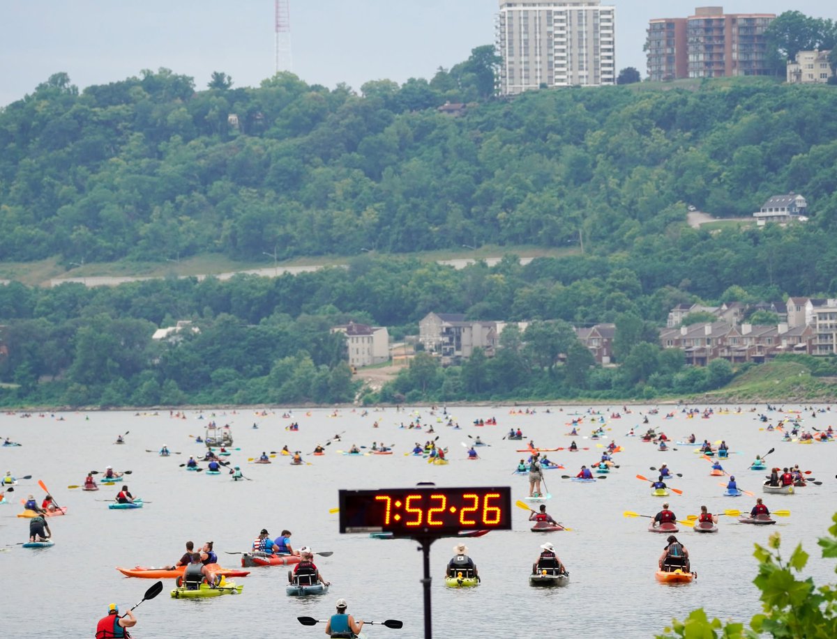 NeyerProperties's tweet photo. Paddlefest made history on the Ohio River! 🎉 Congrats to the 1,440 paddlers who helped set a new GUINNESS WORLD RECORDS™ title for the Largest Paddle Craft Party. 🚣

It was an honor for Neyer Properties to sponsor &amp; support this incredible event to benefit Adventure Crew. https://t.co/9zvb4Fc9pa