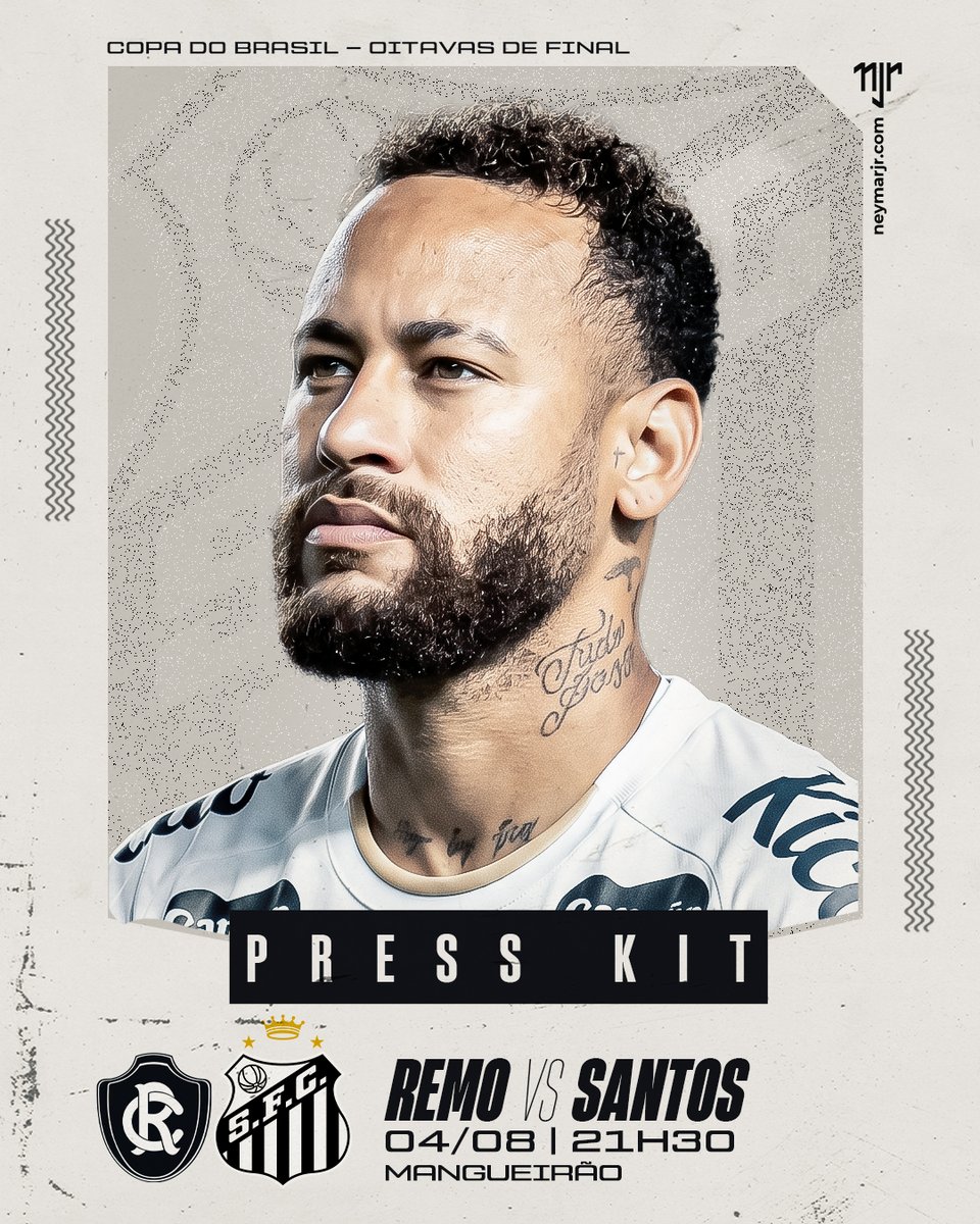 NeymarJrSite's tweet photo. PRESS KIT
⬜⬛ Neymar Jr 🆚 Remo 📈 #STATS
👉🏽 https://t.co/yFqpAZxPyl
Copa do Brasil | Oitavas-de-Final / Round of 16
▪Os números do craque ⚽📊
▪All you need to know ⚽📊
#neymar #neymarjr #santos #presskit #nrsports https://t.co/1MXLlXYc0N