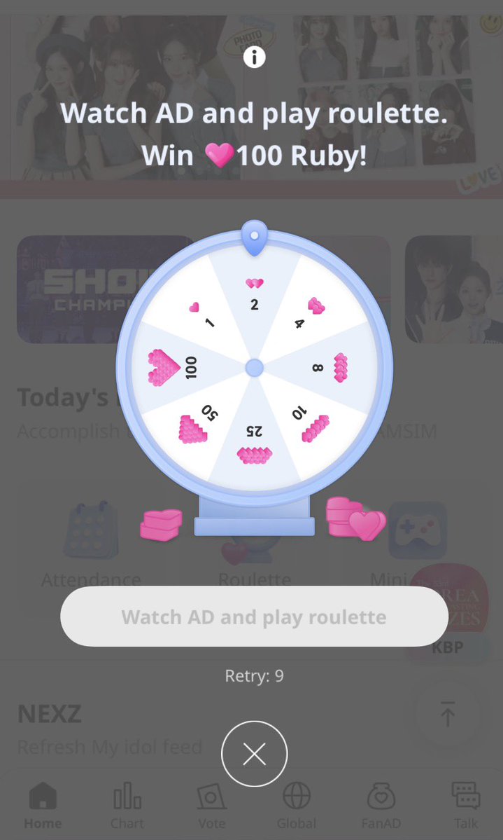 geoniechip's tweet photo. i hope everyone knows we should be collecting votes on coogoong app (watching 30 ads total) and also on idolchamp collect rubies through roulette (10 times). they update 12am kst daily https://t.co/wSpb5LAoKy
