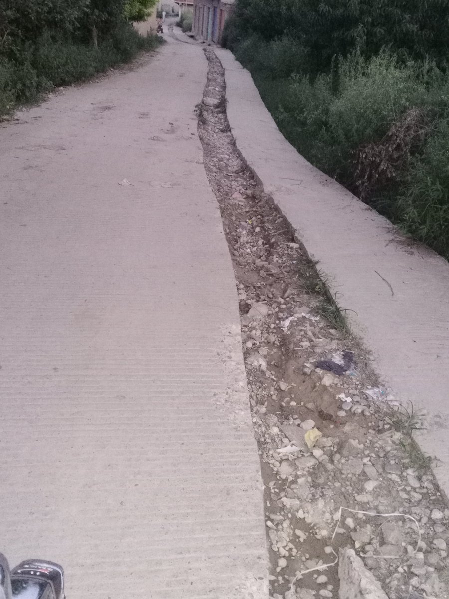 roopanaz's tweet photo. @CSKPOfficial @CSKPOfficial 8 months ago Sambat Janazgah–Bypass Road, UC Baidara, Swat was cut for a tube well pipeline, but it is still unrepaired. Two vehicles can hardly pass safely. School children, women &amp; elderly suffer daily, especially during rain. Kindly order immediate repair. https://t.co/egQIHSle5n