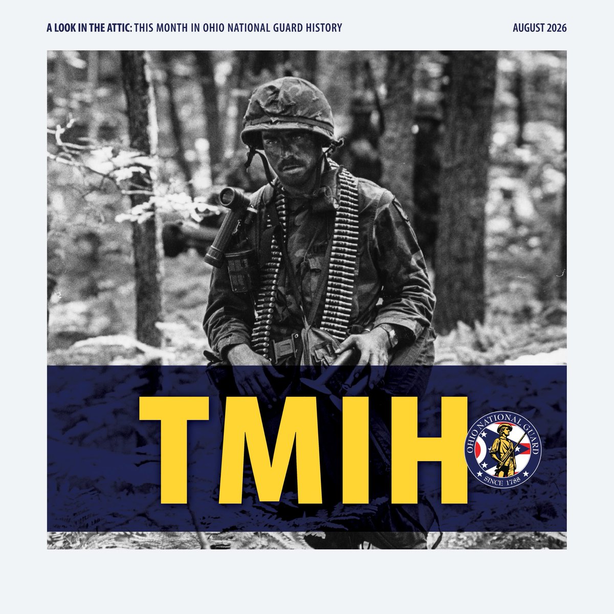 OHNationalGuard's tweet photo. #TMIH August 2026: https://t.co/Dgq979j0Im
 
Highlights encampment of 2nd Brigade, Ohio National Guard near Yellow Springs in 1915; Capt. Norman Friedman of 145th Infantry earns Distinguished Service Cross during Battle of New Georgia in #WWII. https://t.co/yy7xkZblO3