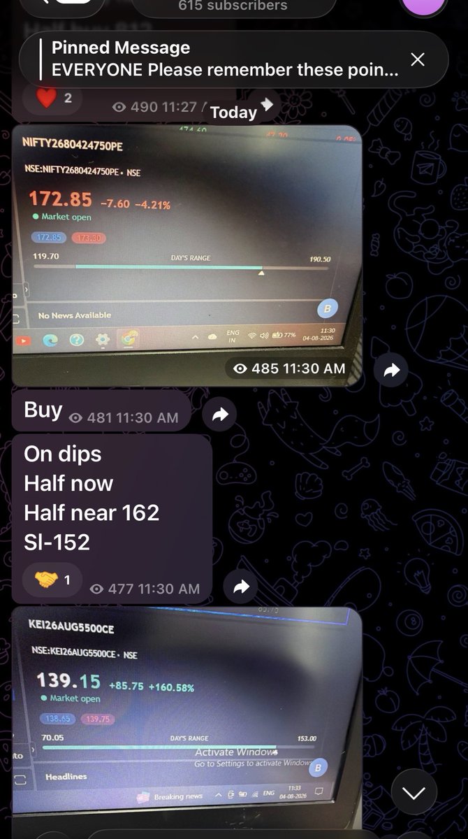 Paras0006's tweet photo. Nifty PE option from 172 to 305
Above 7000 💰 in single lot
#Nifty #Nifty50 #NiftyBank #OptionBuying #TradingView #TraderCommunity
#TradersTrust #StockMarketIndia
#IndianStockMarket https://t.co/9Uf6839QLK
