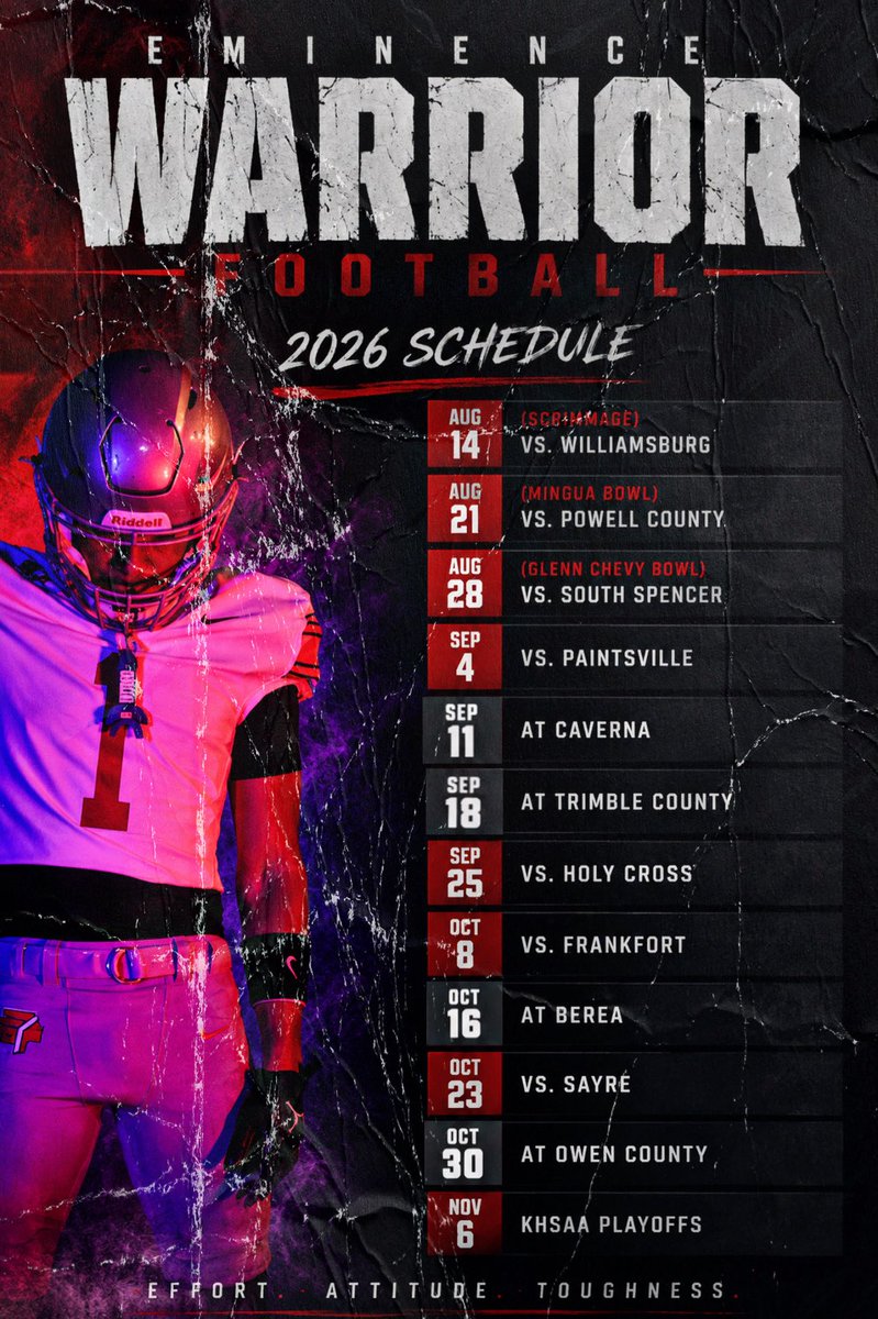 EHSWarriorsFB's tweet photo. Are you ready for some Warrior football?!?!?❤️🔥🏈 https://t.co/07vpudyFqi
