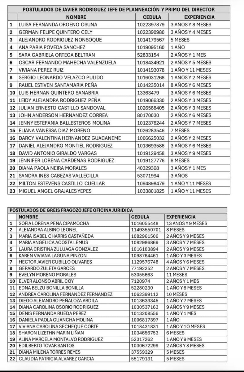 UTUNPNacional's tweet photo. @ABDELAESPRIELLA @jrestrp @Rodrigo_Lara_ @DidierblancoR
Desde #utunp DENUNCIAMOS presuntas irregularidades en el proceso de postulación de contratistas para ser nombrados en la @UNPColombia durante los últimos días del actual gobierno.
Según se estaría impulsando el nombramiento https://t.co/BF9DfL0Z3P