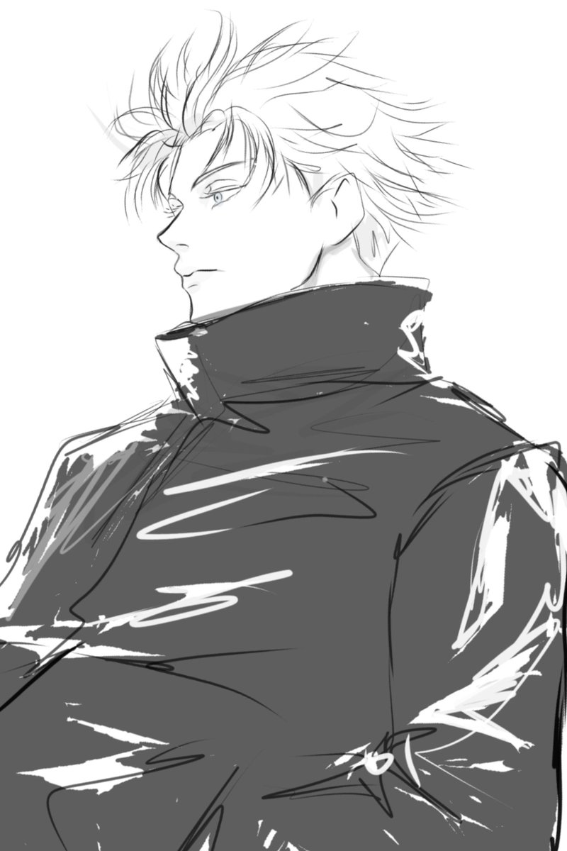 levitonin's tweet photo. #gojo wip https://t.co/I29rWNRcqs