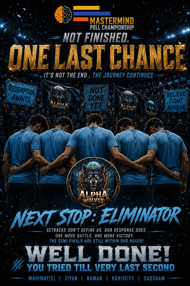 MasterPredicts's tweet photo. Match Was Tough ,Also the Fight was more than it But Yes The Last Chance Awaits the Last Train Awaits  
See you For the Eliminator match on 6/8/26.
Hope For the Best🤞🏻 https://t.co/Ad61HIKLuN