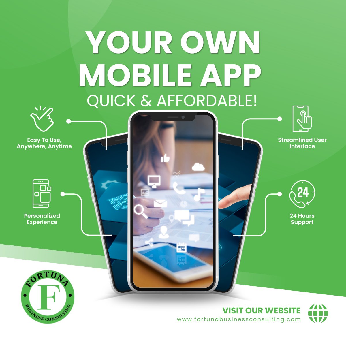 BusinessFortuna's tweet photo. Boost your local business with a custom mobile app! 📲
We now offer quick, affordable app development featuring mobile booking, loyalty rewards, and push notifications.
Put your brand in your customers’ pockets. DM us to start building! 🚀
#SmallBiz #AppDev #ToolTuesday https://t.co/3AqnjSQQht