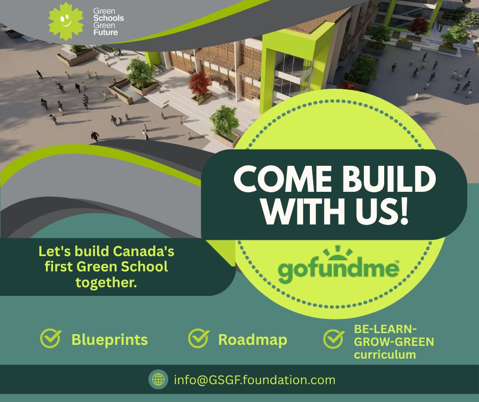 GSGFprojects's tweet photo. Your contribution today isn't just a donation—it's a lasting legacy for the next generation.

🔗 Campaign link: https://t.co/efCM69WBbv

#GSGF #EducationForFuture #GreenSchoolCanada #GoFundMe #SustainableEducation #BuildTheFuture #Ontario #BELEARNGROWGREEN #ClimateAction https://t.co/d1CZrBaK5x
