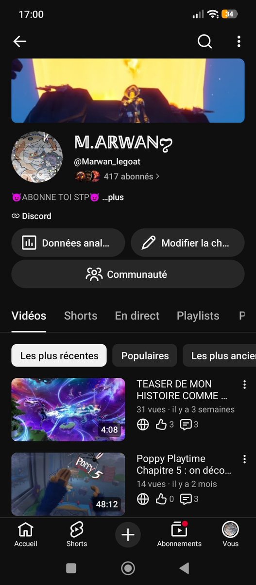 Marwanfnytb's tweet photo. Je vais live pour l'événement et je vous mes ma chaîne youtube https://t.co/fcS2fZ0A1i