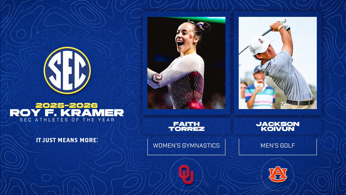 📢 Announcing the 2025-2026 Roy F. Kramer @SEC Athletes of the