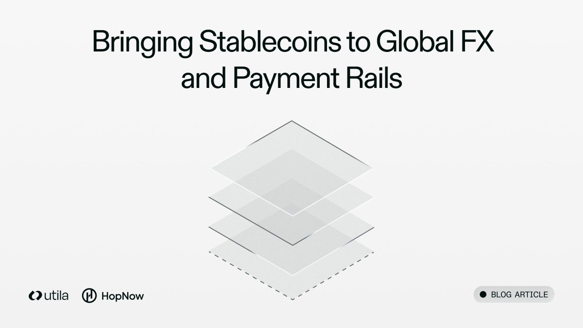 utila_io's tweet photo. How can FX and payment platforms connect stablecoins with local currencies, liquidity and payment rails?

Our new article shows how @HopInnovations and Utila bring these layers together for two-way settlement.

https://t.co/Vvkw6U0AVL https://t.co/oYU42lecIv