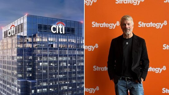News_crypto's tweet photo. JUST IN: $2.8 trillion Citi just disclosed it bought 238,538 shares ($22.4 million) more of #Bitcoin treasury company Strategy
$MSTR.

It now holds a total of 961,554 shares ($90.5 million). The 3rd-largest bank in the #USA https://t.co/sM3DnrxHhe