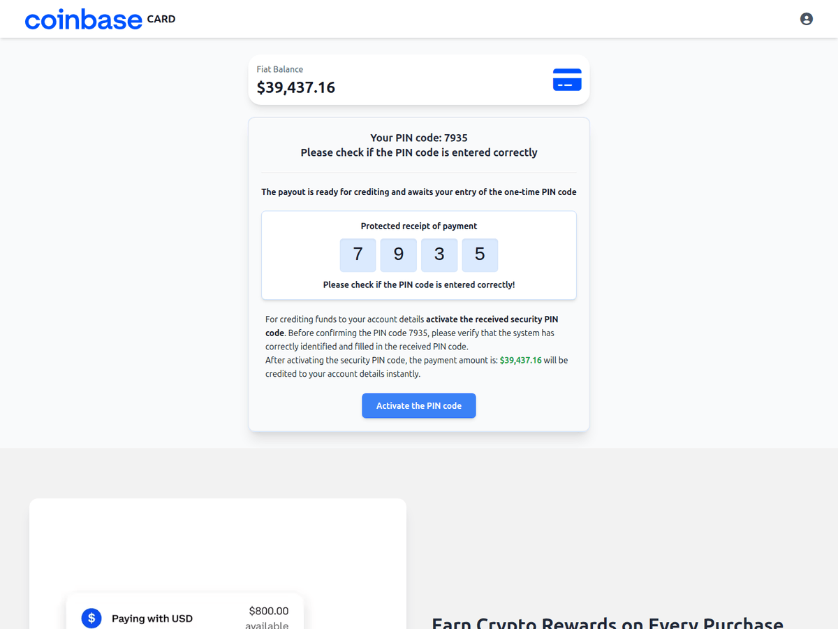 skocherhan's tweet photo. 'Coinbase Dashboard'
97ee4[.]catex[.]at/cnbcard/web_sms_activate[.]php
#phishing #Coinbase @webamon_search https://t.co/o4g4eKIpld