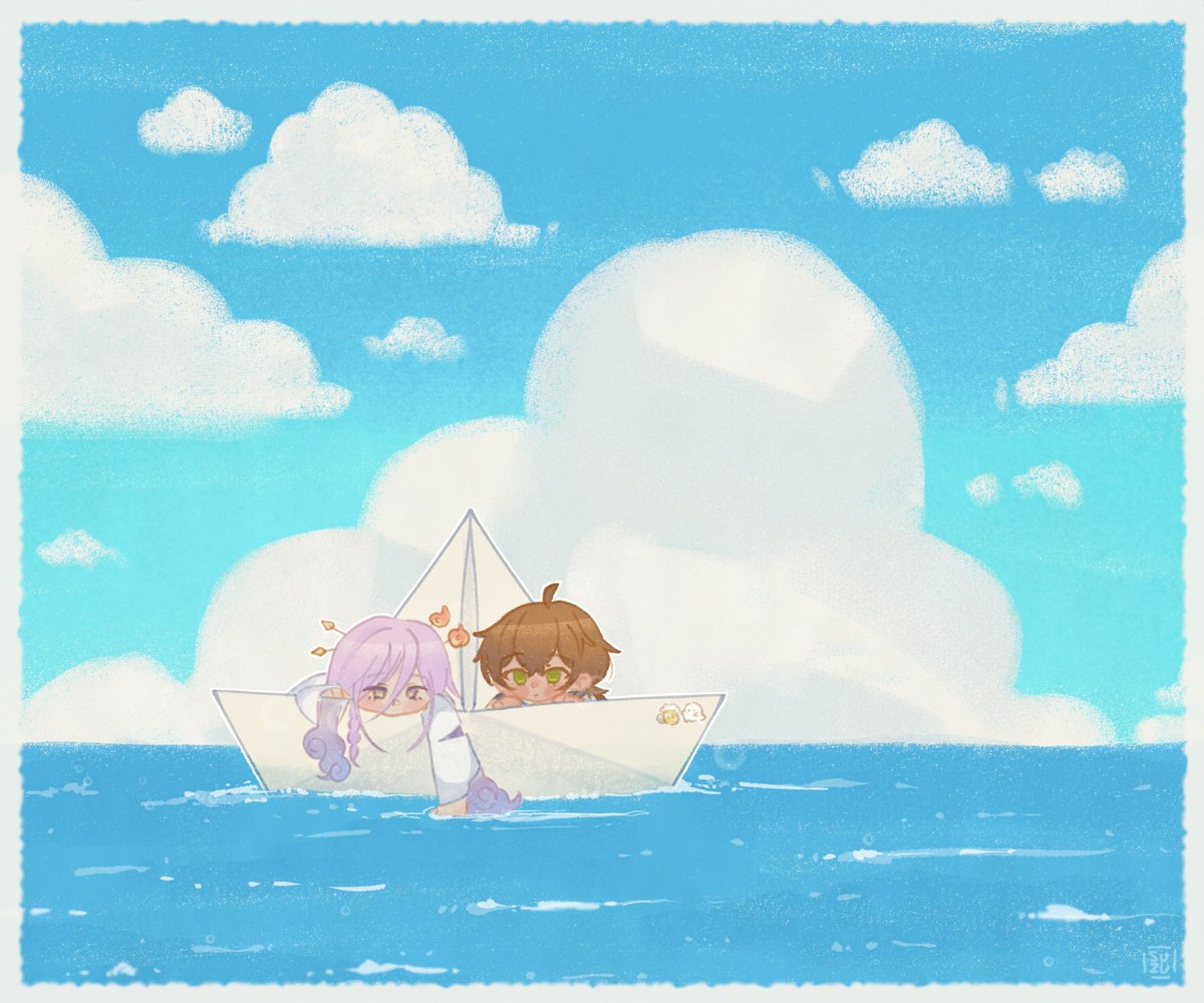 suzukii_chii's tweet photo. 💛💜 ✦ ─ #paperboat https://t.co/9xeGM9iD8F