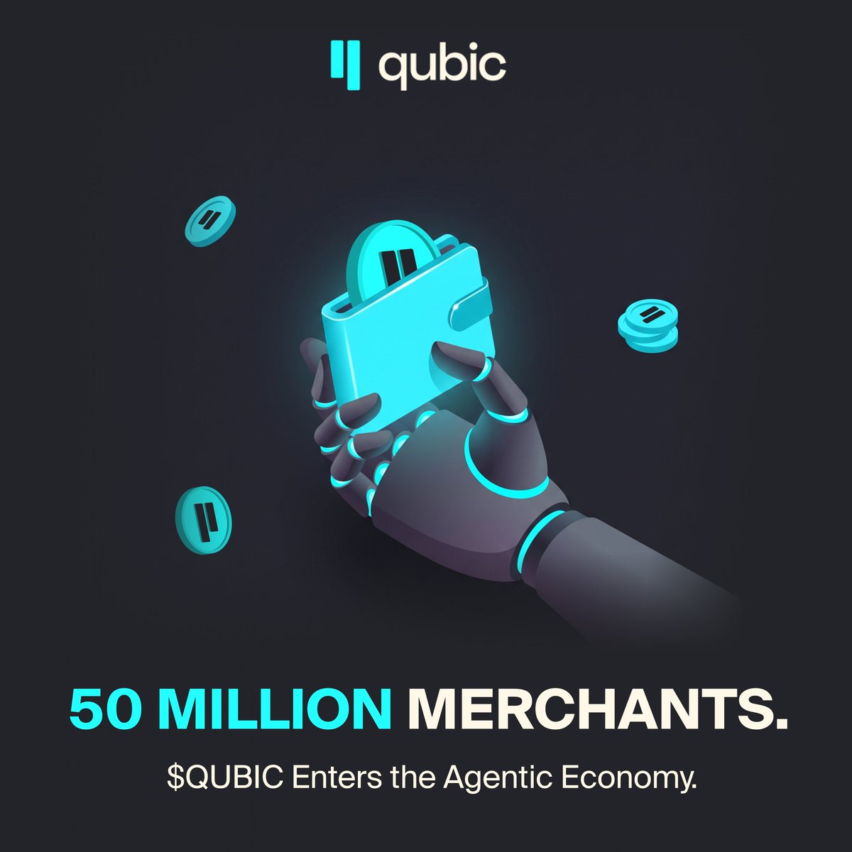_Qubic_'s tweet photo. Two days.

$QUBIC is about to become spendable across 50 million merchants.

Not through a card, not through a bridge.

Through AI-native payment infrastructure built for a world where agents transact autonomously.

August 6.

#QubicPay https://t.co/ZwOgppcZL7