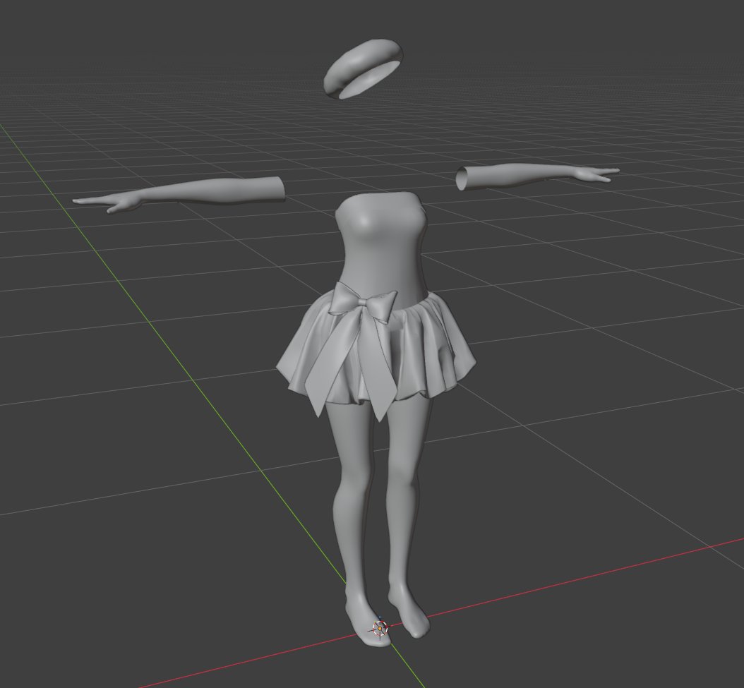 Chenille3D's tweet photo. リトポ完了！
これから装飾とテクスチャに入ります！
#Blender #VRC衣装 https://t.co/EMUNOINtqz