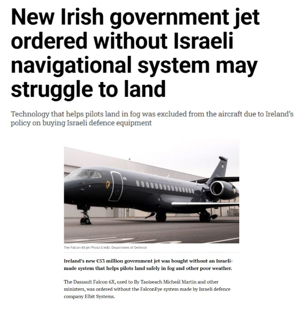 michaeldickson's tweet photo. Wishing the leaders of Ireland, the most antisemitic government in Europe, the best of Irish luck on their next flight. https://t.co/RHMSWQwc4I