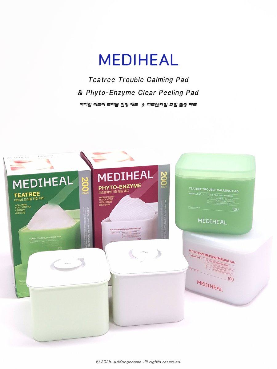 ddangcosme's tweet photo. [광고] #RT이벤트 @mediheal_kr
🎁 메디힐 티트리 트러블 진정 패드 단품 (5인/~8.12)

매끈매끈 깐 달걀 피부 오이쉬이~~🥚✨

토너 패드 명가, 메디힐의 패드 꿀조합, 티트리 트러블 진정 패드와 피토엔자임 각질 필링 패드로 매끈 피부 만들어보세요!

이 글에 인용 글도 남겨주시면 이벤트 당첨 확률 🆙 🆙

자세한 깐 달걀 피부 루틴은 타래에서👇👇