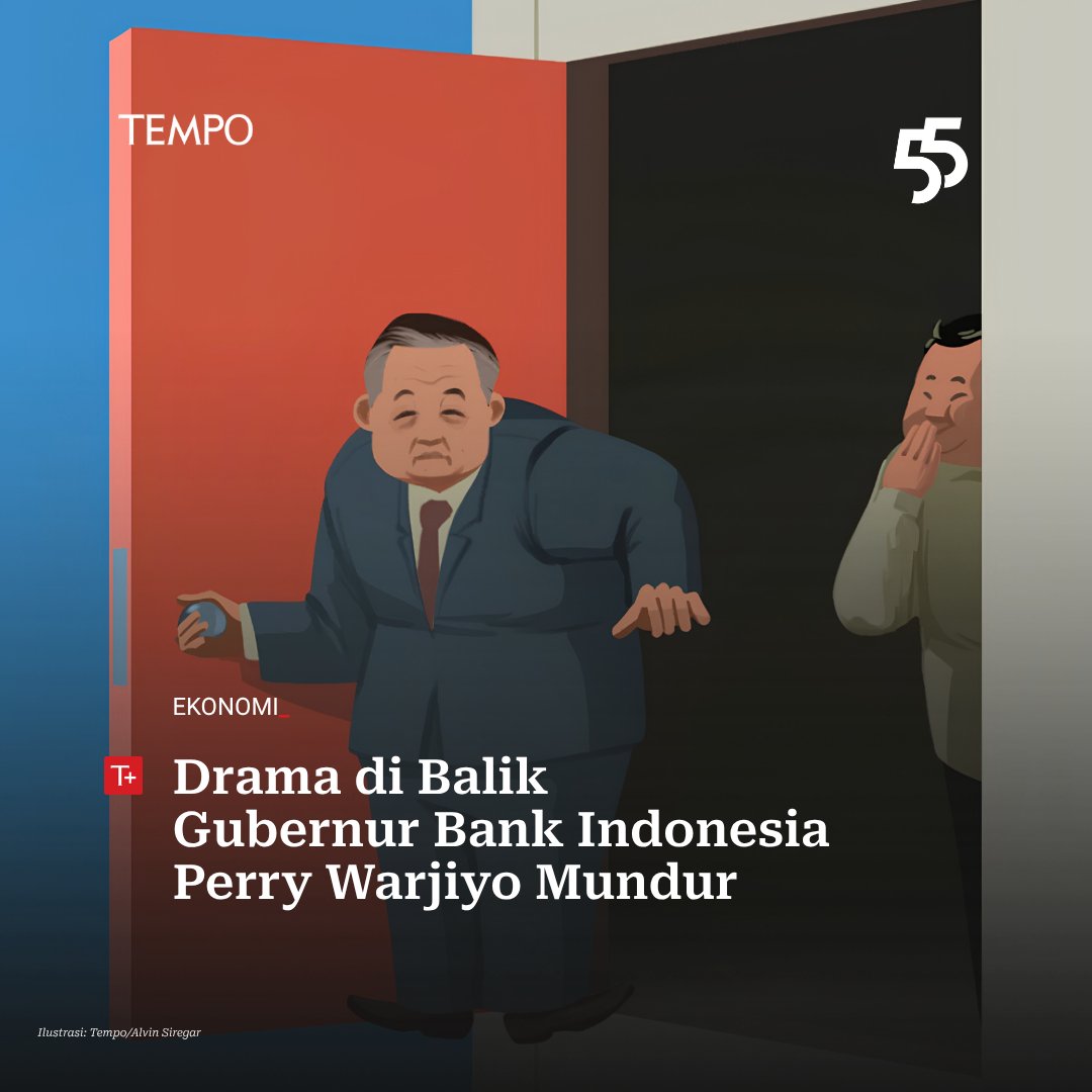 tempodotco's tweet photo. Perry Warjiyo melepas jabatannya setelah menerima pemberitahuan dari seorang anggota Komisi XI DPR. Mundur atau dimundurkan?

#TempoPlus https://t.co/geGOywzDkR