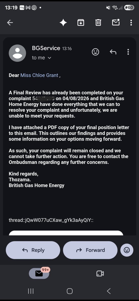 nated1991's tweet photo. I think with you guys saying the review has been completed and "your are free to contact the ombudsman regarding any further concerns." Is enough of a suggestion you're not willing to take responsibility and left us no choice

@EnergyOmbudsman https://t.co/woC3ITfcK6