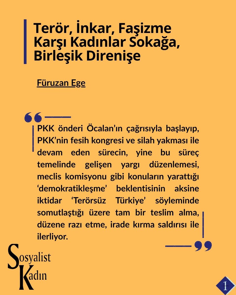 skdergisi's tweet photo. Yazarımız Füruzan Ege, son sayımızda yayınlanan "Terör, inkar, faşizme karşı kadınlar sokağa, birleşik direnişe" başlıklı yazısını okumak için⤵️
https://t.co/GIlHciUJmJ https://t.co/AuWcvvSicv