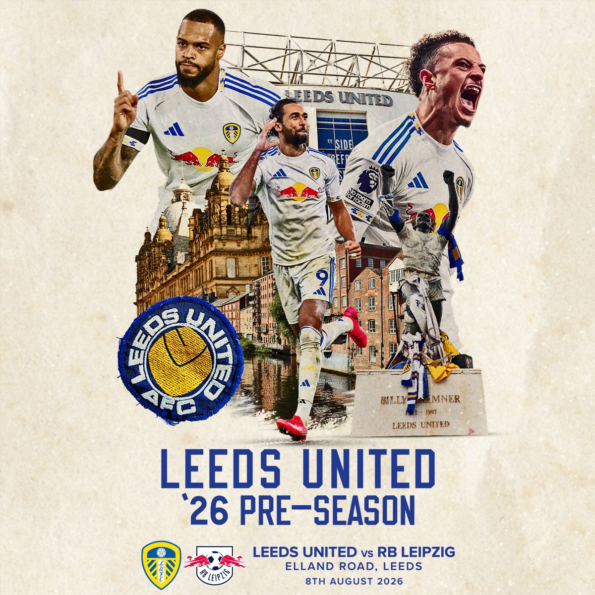 LUFC's tweet photo. 🎟️ 𝗟𝗲𝗲𝗱𝘀 𝗮𝗿𝗲 𝗯𝗮𝗰𝗸 𝗮𝘁 𝗘𝗹𝗹𝗮𝗻𝗱 𝗥𝗼𝗮𝗱

Tickets are on sale for our next pre-season friendly against RB Leipzig this Saturday at Elland Road!