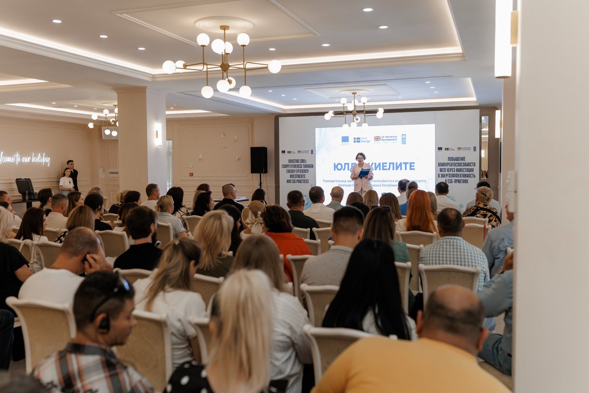 EUinMoldova's tweet photo. 🇪🇺 🤝 🇲🇩  Seven entrepreneurs from the left bank of the Nistru River will benefit from approximately EUR 213,500 in non-reimbursable financial support from the European Union.

The entrepreneurs are from Tiraspol, Proteagailovca, Tîrnauca and Parcani and operate in various sectors (including textiles and clothing, fish processing, rubber recycling and the manufacture of recycled rubber products, animal feed production, mushroom cultivation, and the manufacture of electrical accessories and household items).

Through this funding, they will receive equipment, specialised services and advisory support to help them modernise their businesses, improve energy efficiency and become more competitive.

The initiative is implemented under the EU Confidence Building Measures Programme, funded by the European Union and implemented by UNDP.