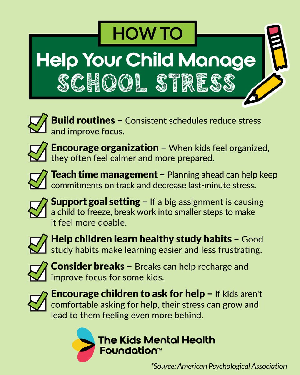 Andy's tweet photo. Back-to-school season is here!  Support your child’s mental health with free tips, tools &amp; checklists from @KidsMHF — from anxiety to test stress, they’ve got you covered. #BackToSchool https://t.co/zSsHkW2Lcj