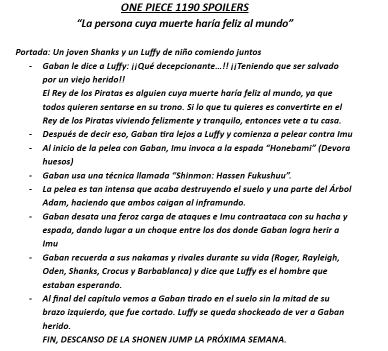 BigNewsOP's tweet photo. #ONEPIECE1190 PRIMEROS SPOILERS

¡¡Gaban vs. Imu!! 🔥

Gracias a Pew y WorstGen https://t.co/CvSBFJFeTO
