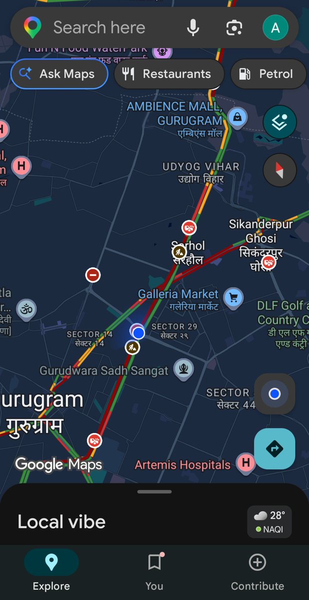 VG_2016's tweet photo. Commuters are made to remember GURUJAM of several years ago

Hardly 1 hour of rain? 

Roads blocked for nearly 4 hours already??

NH-48 to Delhi totally standstill

Udyog Vihar -SINGLE POINT CHOKING NH-48 

@TrafficGGM
@gurgaonpolice
@DC_Gurugram
@NHAI_Official
@nitin_gadkari https://t.co/1B6U4dWH68
