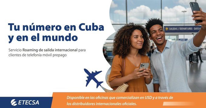 haguila75's tweet photo. Si viajas al exterior te facilitamos el servicio #RoamingDeSalidaInternacional. Podrás hacer uso de tu línea móvil fuera de #Cuba. 
#EtecsaConCuba. 
#Mayabeque. https://t.co/Q6yWKiNnk9