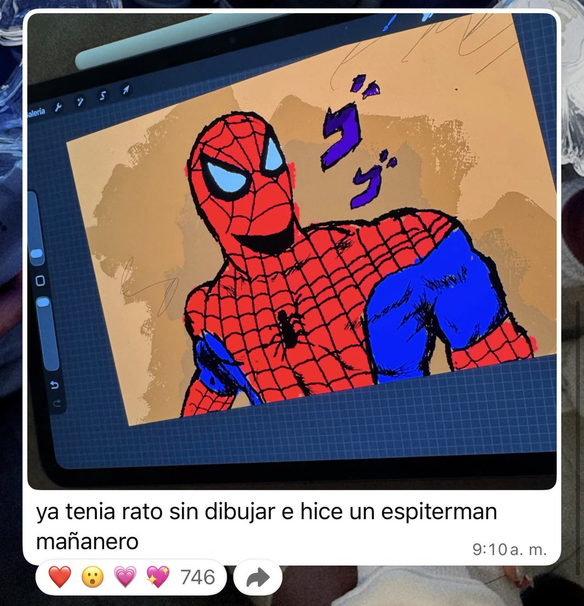 RoierUpdates's tweet photo. 📩| ¡ Roier vía su canal de difusión en WhatsApp!

“ya tenia rato sin dibujar e hice un espiterman mañanero” https://t.co/AzmK9jI5vP