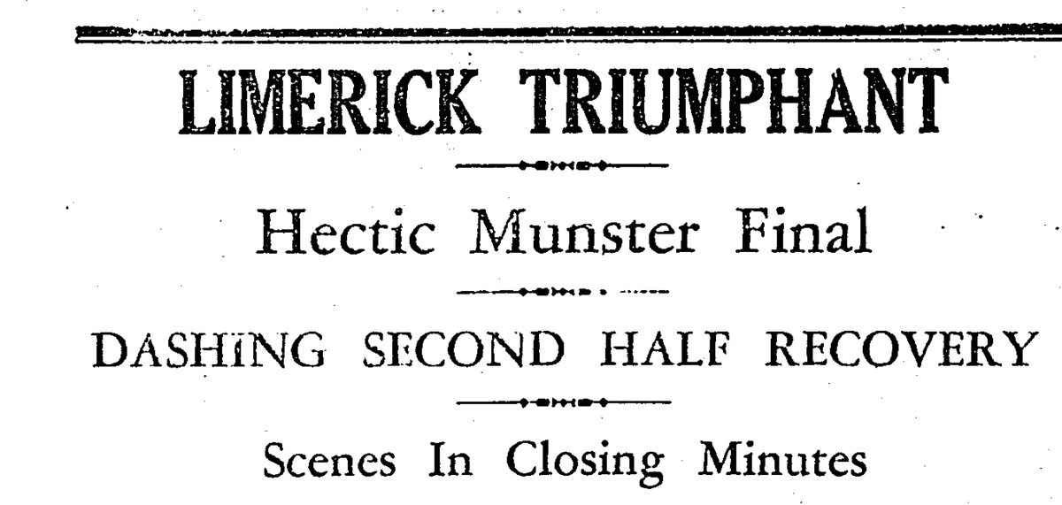 LimerickFanPage's tweet photo. ON THIS DAY: 86 years ago
Limerick defeated Cork in the Munster hurling final replay at Thurles Sportsfield on August 4th, 1940.
@officialgaa @CrokePark https://t.co/Rlm4i0dKTR