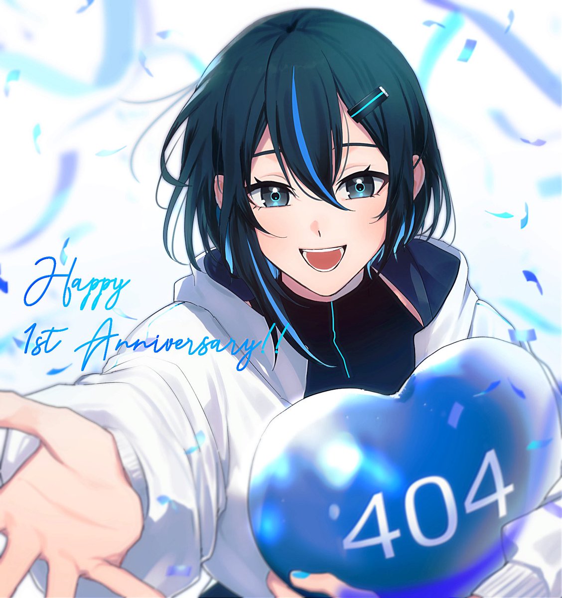rebootYN404's tweet photo. じつは8/4は1周年でした😭🩵
しかしなんとずーーっと体調くずしておりなにもできず！
来週に改めて記念配信します！
モンハンぜひ一緒に遊んでください🫶

そして1周年記念イラストをママ@U7CHA_ が描いてくださいました🌌📡
ありがとうございます！！！ https://t.co/OHogq7qiE8