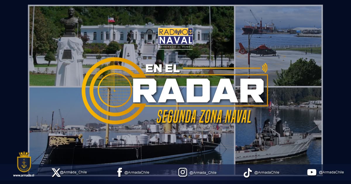 RadioNaval's tweet photo. Hoy a las 11:00 horas, escucha el programa “En El Radar” de Radio Naval

En esta oportunidad daremos a conocer las diversas labores y novedades de la Armada de Chile en la Segunda Zona Naval 📷

Te esperamos en https://t.co/pRl3v6lpsO https://t.co/6QEnrSeZPL
