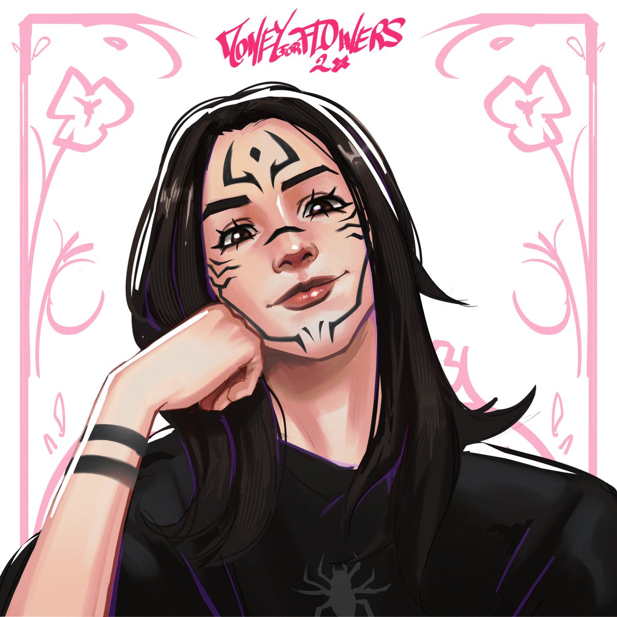 FrenchAndTired's tweet photo. J'ai dis que je faisais tout le monde, donc nouveau portrait du MFF et c'est celui de @myinana https://t.co/O5MxbfFCLz